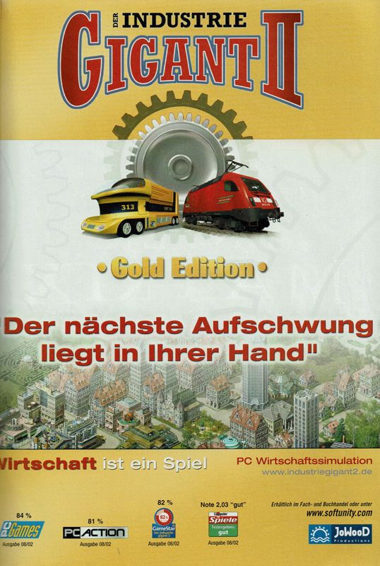 Industry Giant II: Gold Edition Magazine Advertisement (Magazine Advertisements): GameStar (Germany), Issue 06/2003
