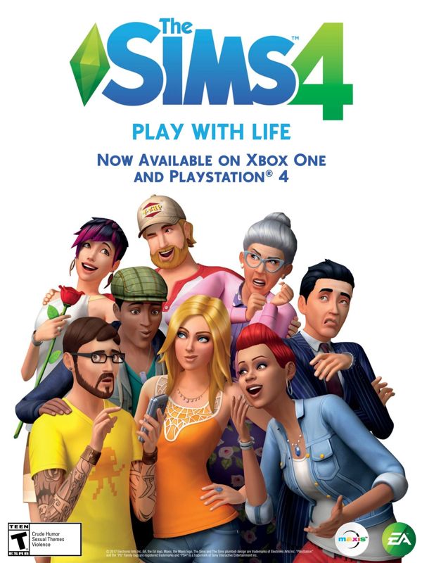 The Sims 4 Magazine Advertisement (Magazine Advertisements): Walmart Parents Guide to Video Games (US), Winter 2017 Page 39