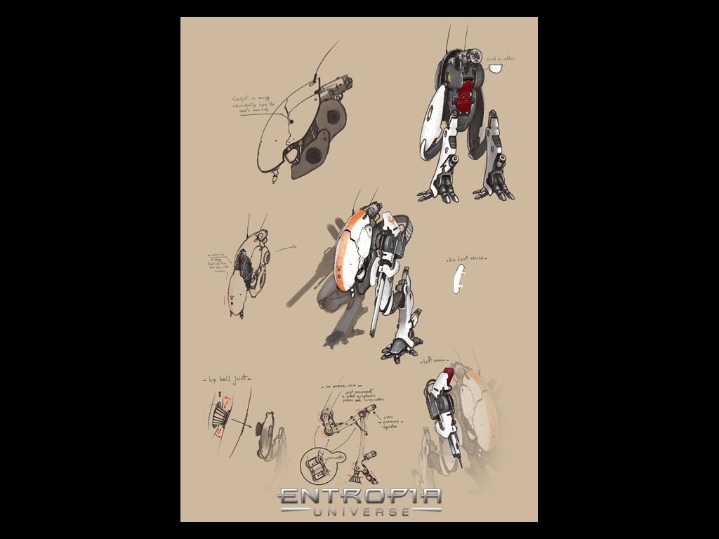 Entropia Universe Concept Art (EntropiaUniverse.com Concept Art - General): Mech Suit, Vehicle Type, 2010