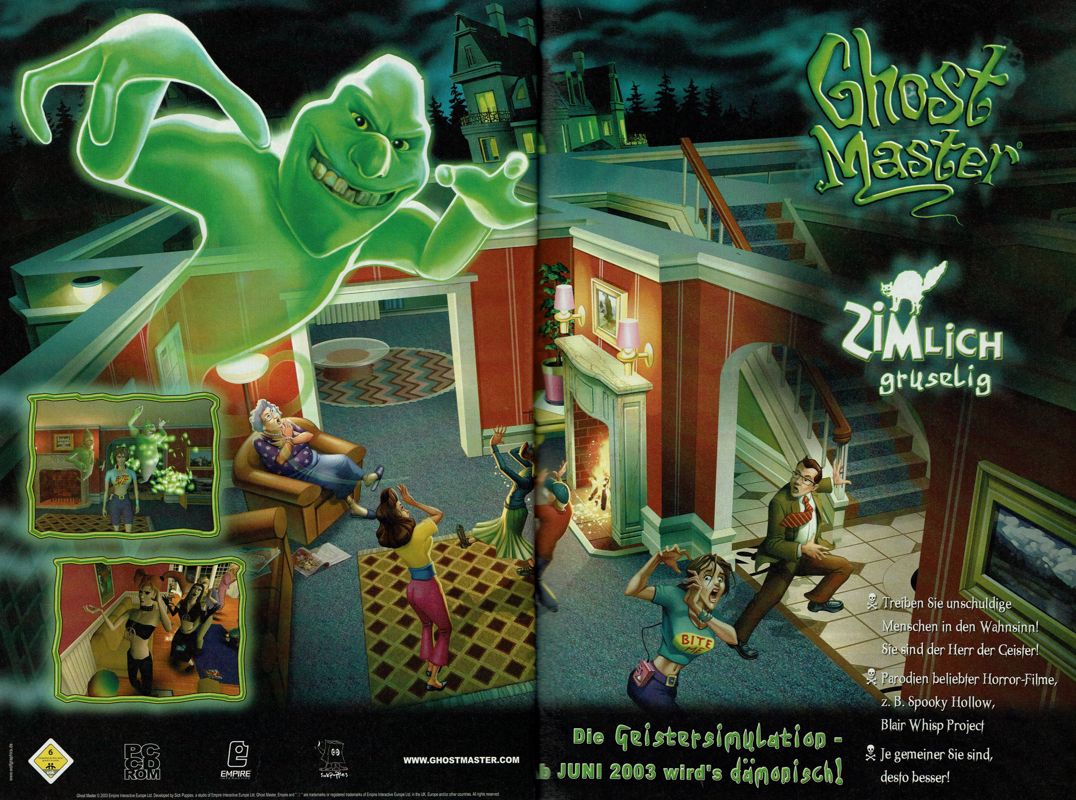 Ghost Master Magazine Advertisement (Magazine Advertisements): GameStar (Germany), Issue 07/2003