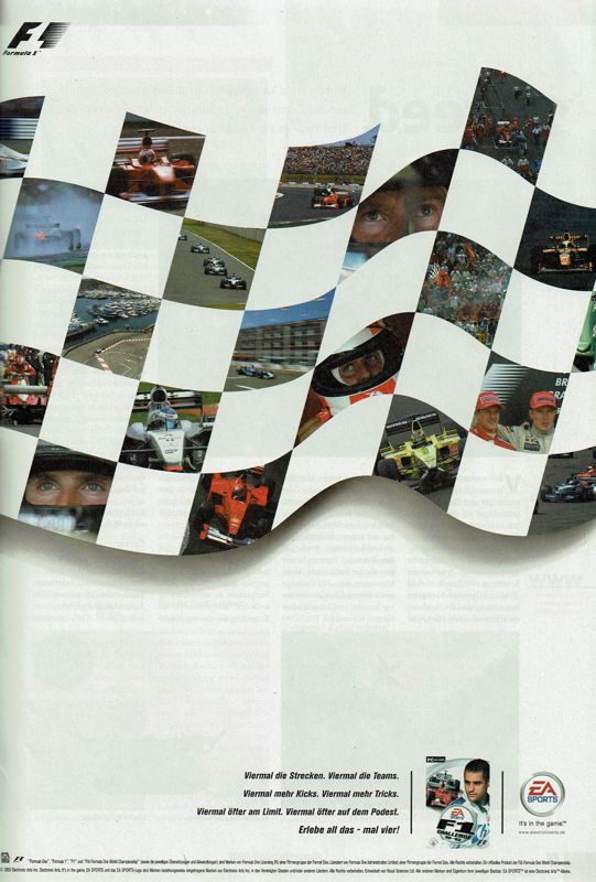 F1 Career Challenge Magazine Advertisement (Magazine Advertisements): GameStar (Germany), Issue 07/2003