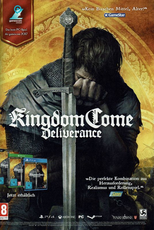 Kingdom Come: Deliverance Magazine Advertisement (Magazine Advertisements): GameStar (Germany), Issue 04/2018