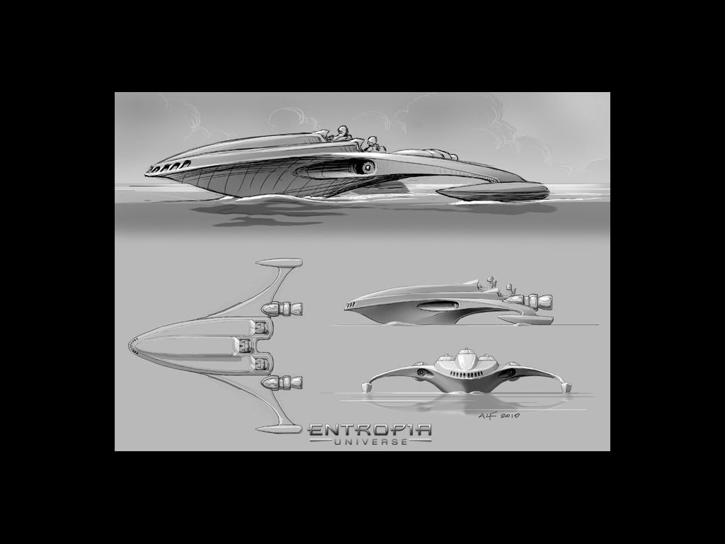 Entropia Universe Concept Art (EntropiaUniverse.com Concept Art - General): Speedboat, 2010
