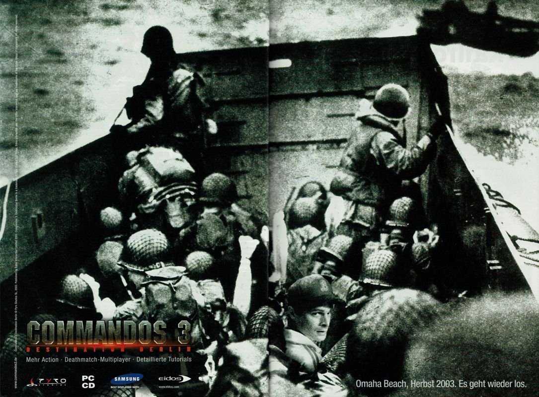 Commandos 3: Destination Berlin Magazine Advertisement (Magazine Advertisements): GameStar (Germany), Issue 09/2003