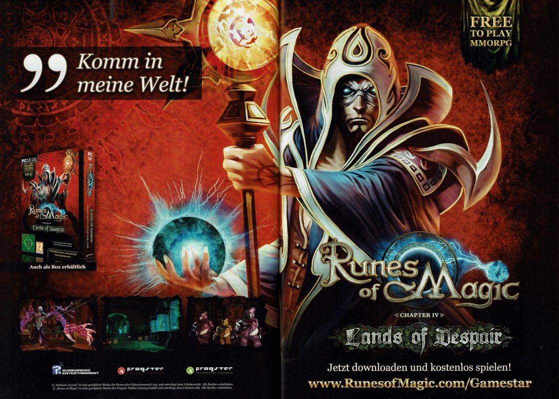 Runes of Magic Magazine Advertisement (Magazine Advertisements): GameStar (Germany), Issue 08/2011