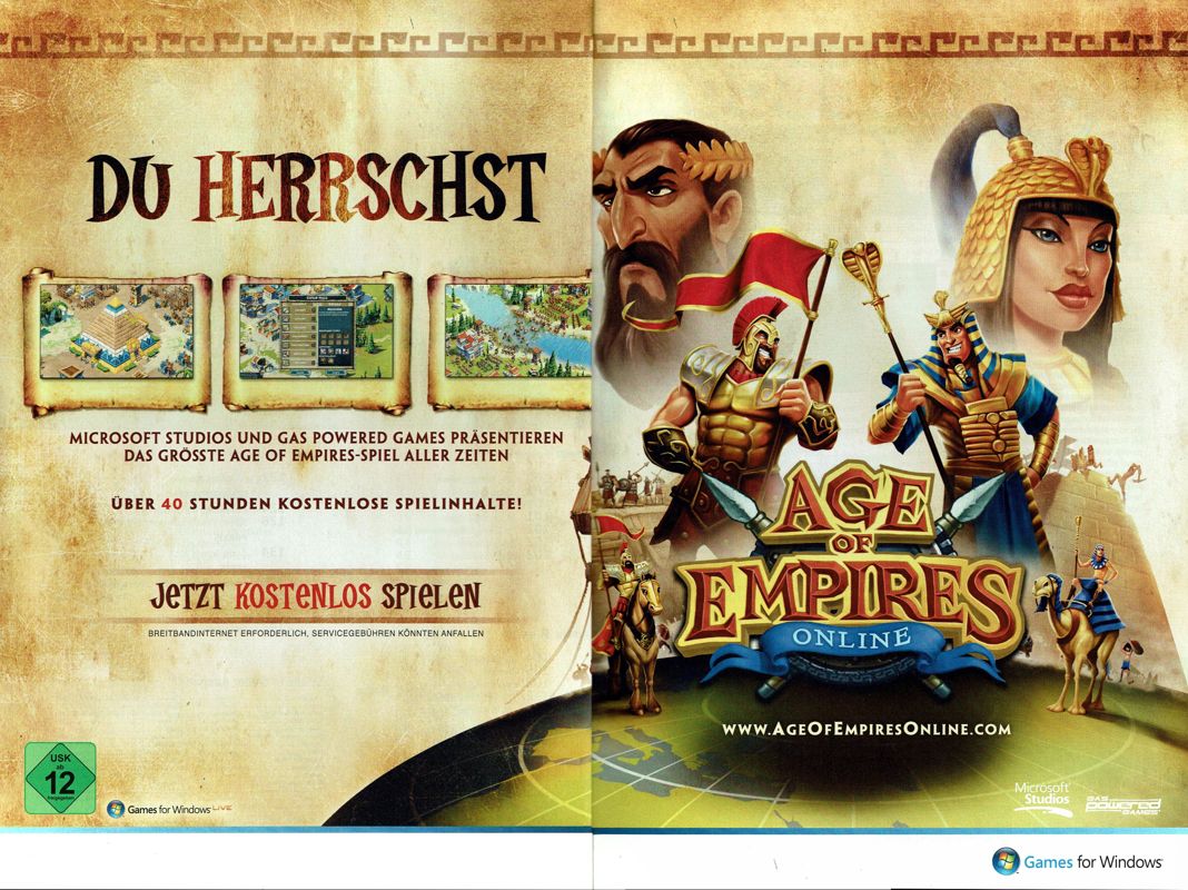 Age of Empires Online Magazine Advertisement (Magazine Advertisements): GameStar (Germany), Issue 10/2011