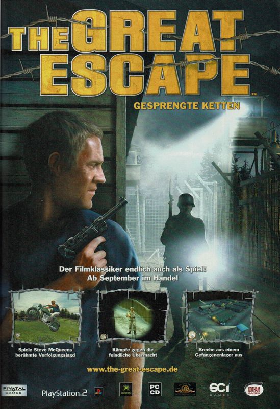 The Great Escape Magazine Advertisement (Magazine Advertisements): GameStar (Germany), Issue 11/2003
