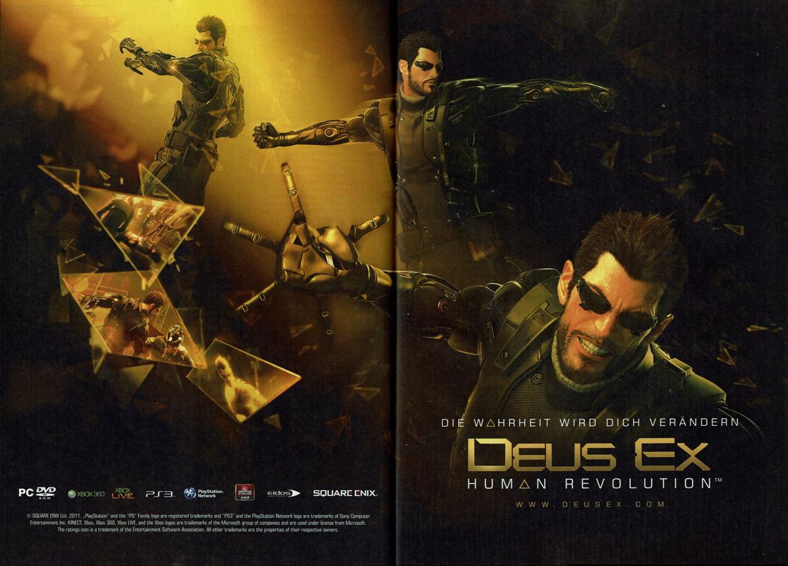 Deus Ex: Human Revolution Magazine Advertisement (Magazine Advertisements): GameStar (Germany), Issue 11/2011