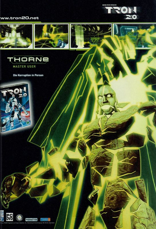 Tron 2.0 Magazine Advertisement (Magazine Advertisements): GameStar (Germany), Issue 11/2003