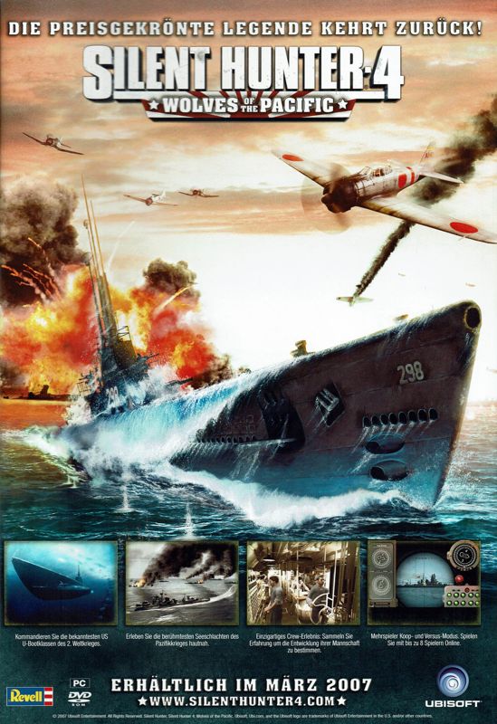 Silent Hunter: Wolves of the Pacific Magazine Advertisement (Magazine Advertisements): GameStar (Germany), Issue 05/2007
