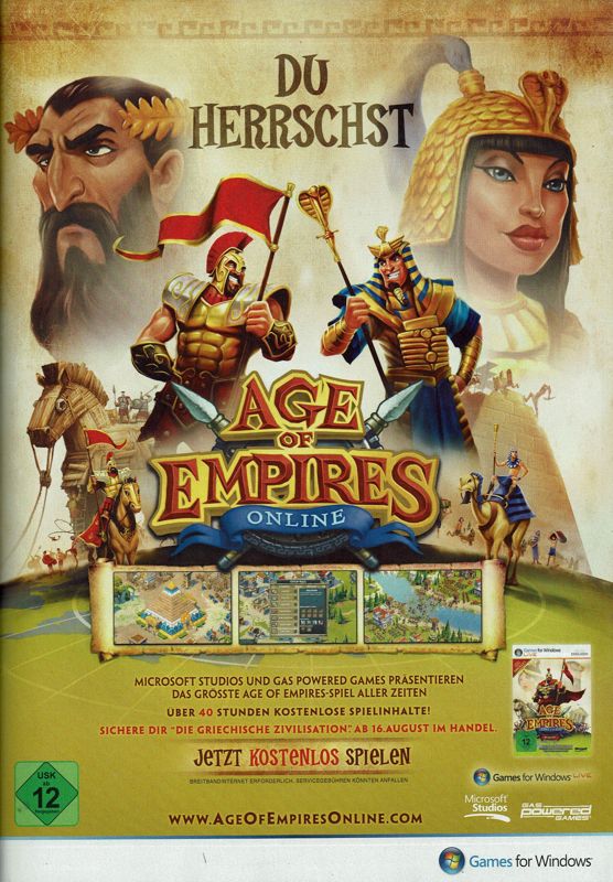 Age of Empires Online Magazine Advertisement (Magazine Advertisements): GameStar (Germany), Issue 11/2011