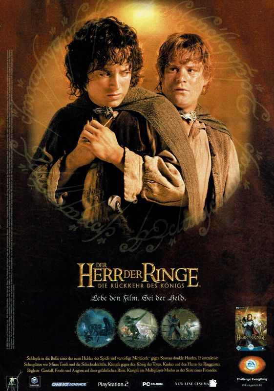 The Lord of the Rings: The Return of the King Magazine Advertisement (Magazine Advertisements): GameStar (Germany), Issue 12/2003