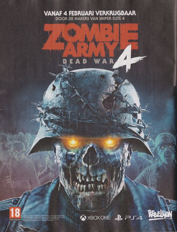 Zombie Army 4: Dead War Magazine Advertisement (Magazine Advertisements): Power Unlimited (Netherlands), Issue #312 (January 2020) page 66