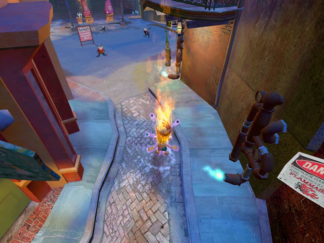 Voodoo Vince Screenshot (Xbox: E3 Australia Press Kit): Flame run
