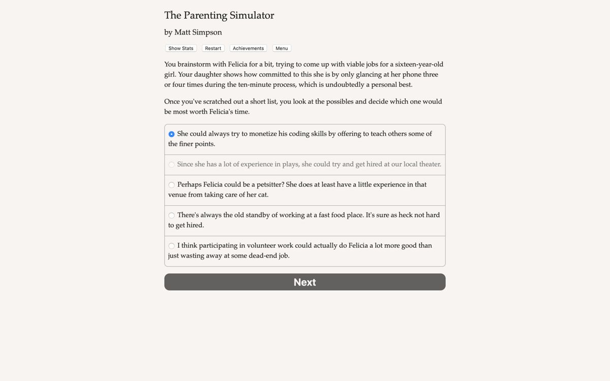 The Parenting Simulator Screenshot (Steam)