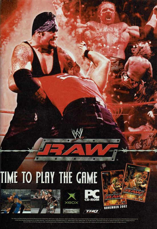 WWF Raw Magazine Advertisement (Magazine Advertisements): GameStar (Germany), Issue 10/2002