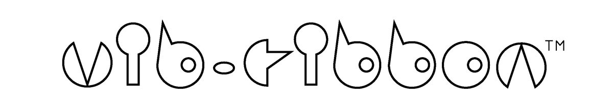 Vib-Ribbon Logo (Vib-Ribbon Press Information (August 2000)): White