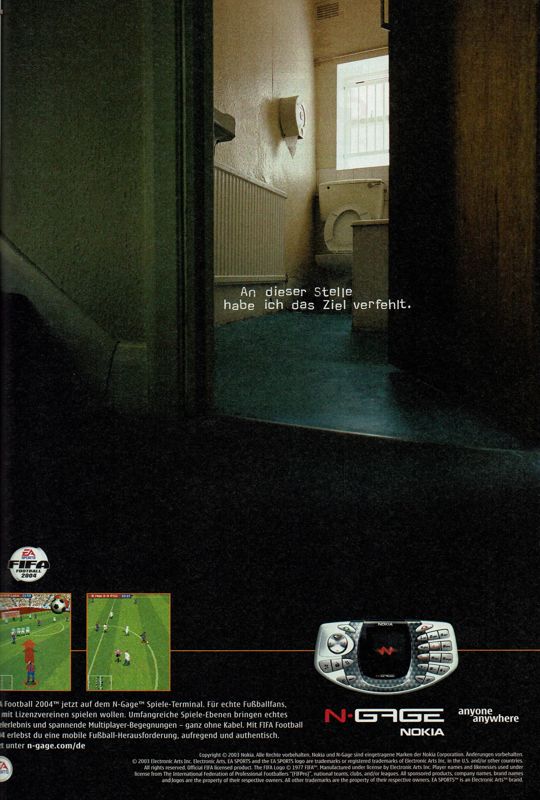 FIFA Soccer 2004 Magazine Advertisement (Magazine Advertisements): GameStar (Germany), Issue 03/2004