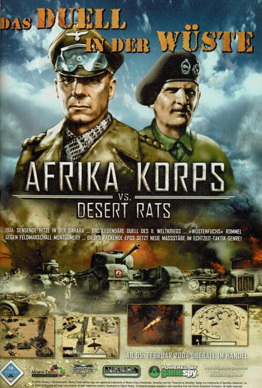 Desert Rats Vs Afrika Korps Official Promotional Image Mobygames 5932