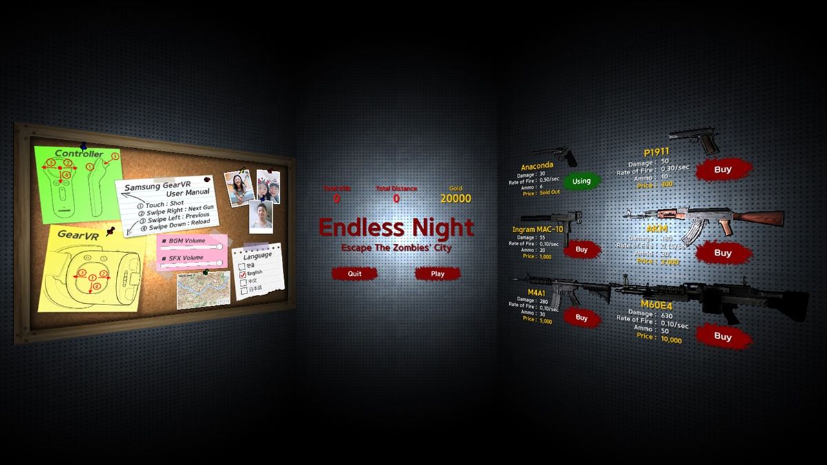Endless Night: Escape the Zombies' City Screenshot (Oculus.com)