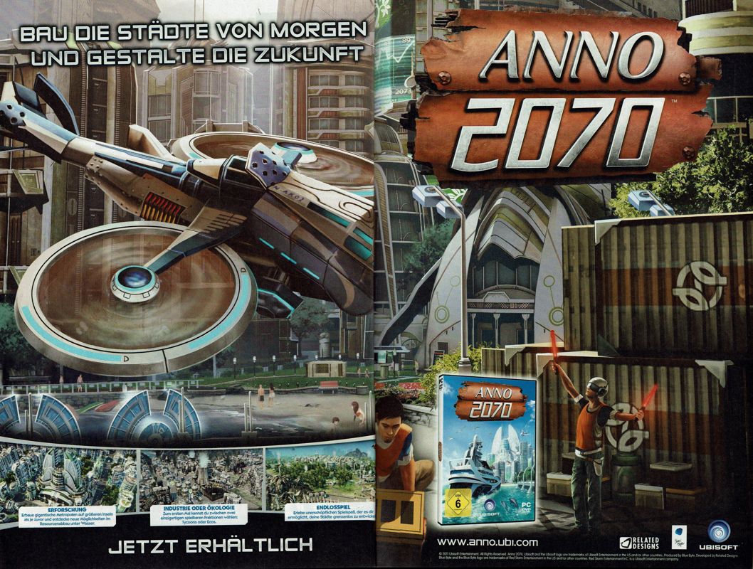 Anno 2070 Magazine Advertisement (Magazine Advertisements): GameStar (Germany), Issue 01/2012