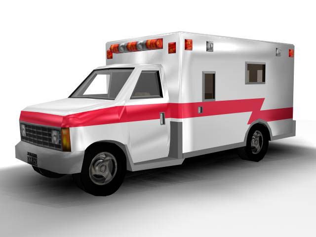 Grand Theft Auto III Render (Rockstar Electronic Press Kit (EPK)): Ambulance