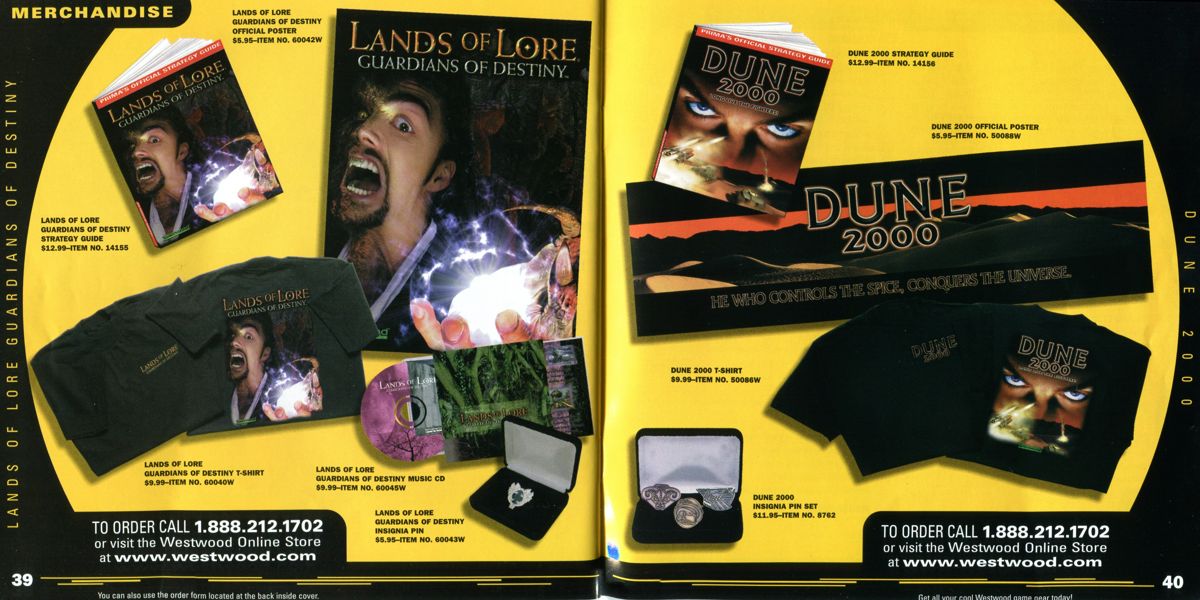 Lands of Lore: Guardians of Destiny Catalogue (Catalogue Advertisements): 821121 (pg.39-40)