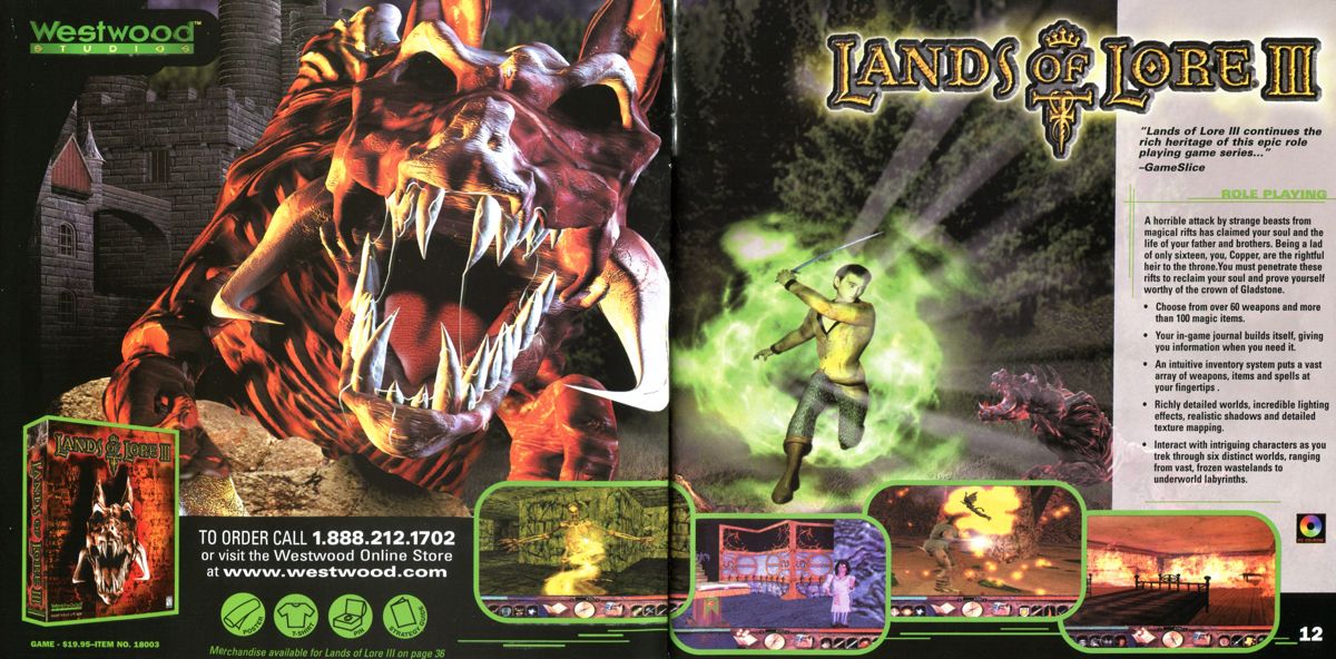 Lands of Lore III Catalogue (Catalogue Advertisements): 821121 (pg.11-12)