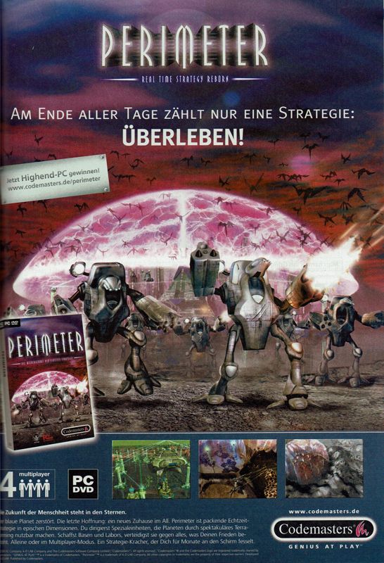 Perimeter Magazine Advertisement (Magazine Advertisements): GameStar (Germany), Issue 06/2004