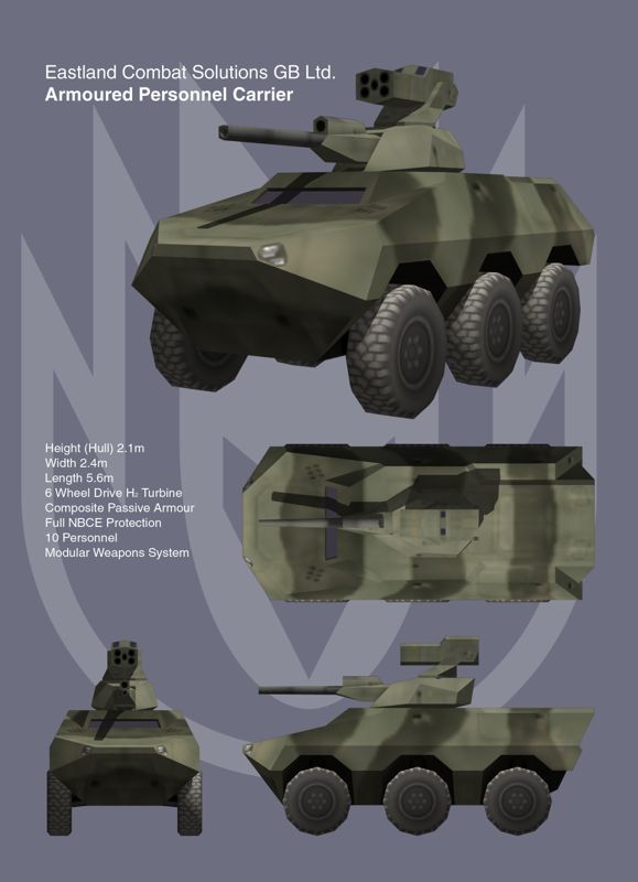 Dropship: United Peace Force Render (PlayStation 2 Monthly Artwork Disc 1 (November 2001)): Armoured Personnel Carrier