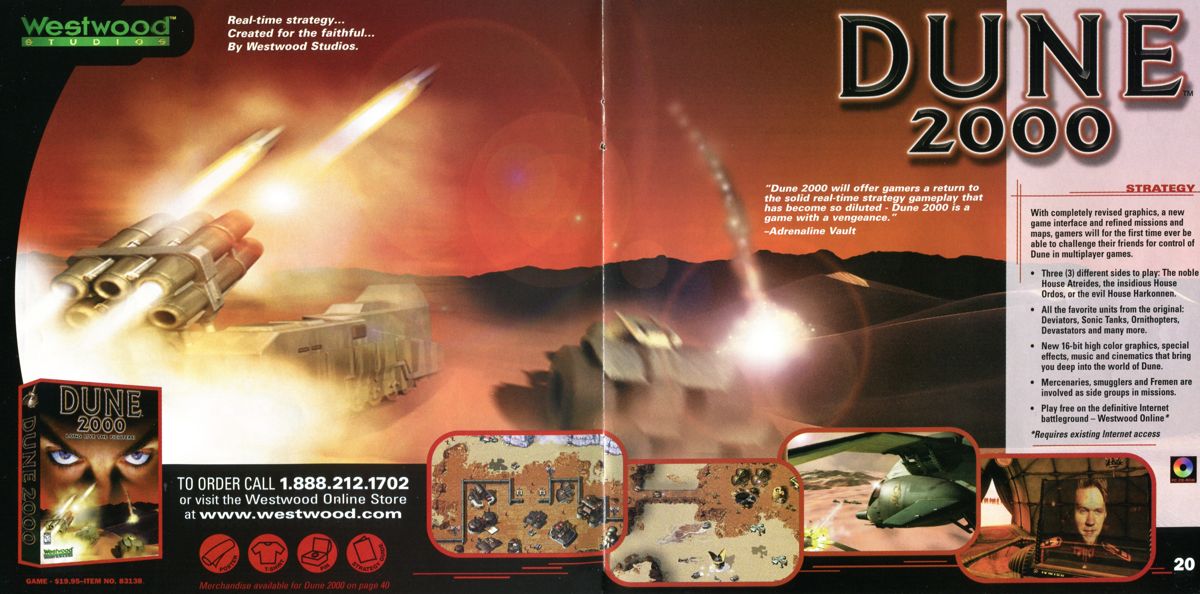 Dune 2000 Catalogue (Catalogue Advertisements): 821121 (pg.19-20)
