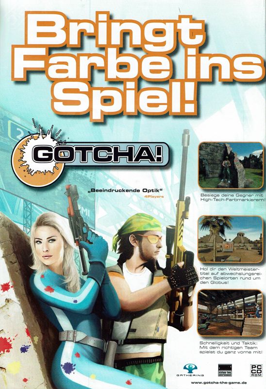Gotcha! Extreme Paintball Magazine Advertisement (Magazine Advertisements): GameStar (Germany), Issue 09/2004