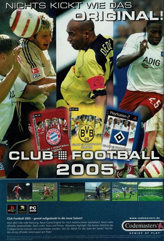 Club Football 2005 Magazine Advertisement (Magazine Advertisements): GameStar (Germany), Issue 11/2004