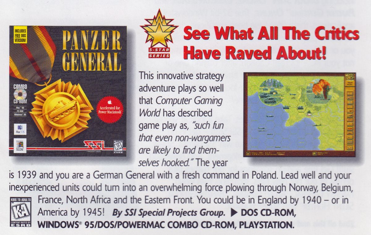 Panzer General official promotional image MobyGames