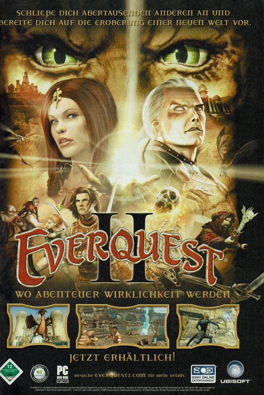 EverQuest II Magazine Advertisement (Magazine Advertisements): GameStar (Germany), Issue 01/2005