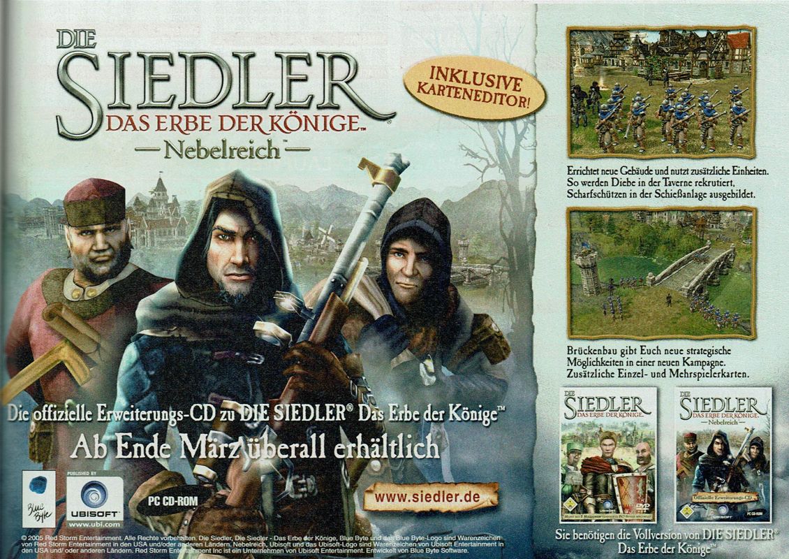 The Settlers: Heritage of Kings - Expansion Disc Magazine Advertisement (Magazine Advertisements): GameStar (Germany), Issue 05/2005