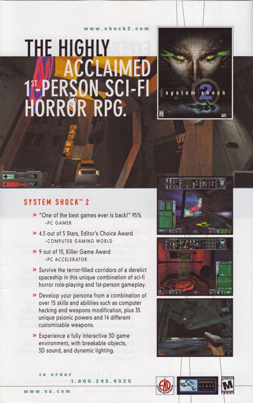 System Shock 2 Catalogue (Catalogue Advertisements): Electronic Arts PC Entertainment Catalog 2000