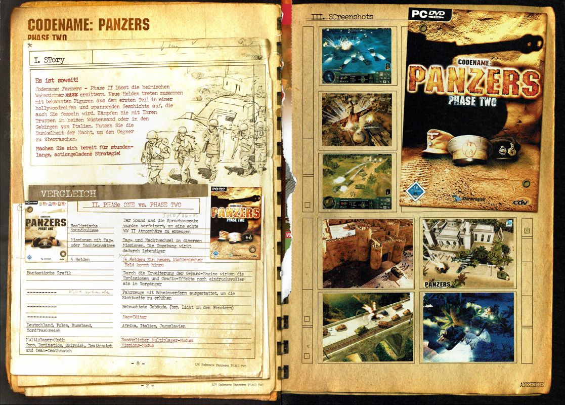Codename: Panzers - Phase Two Magazine Advertisement (Magazine Advertisements): GameStar (Germany), Issue 08/2005 Part 1