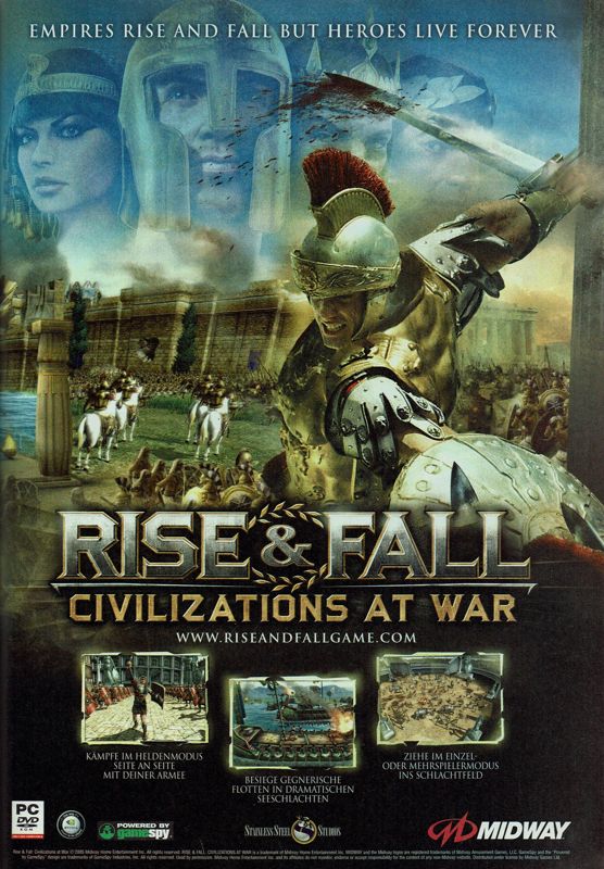 Rise & Fall: Civilizations at War Magazine Advertisement (Magazine Advertisements): GameStar (Germany), Issue 12/2005