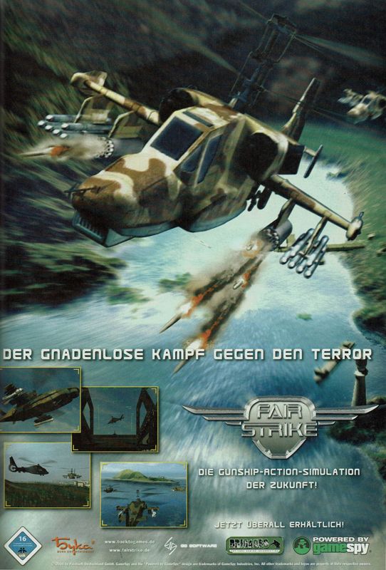 Fair Strike Magazine Advertisement (Magazine Advertisements): PC Games (Germany), Issue 02/2004