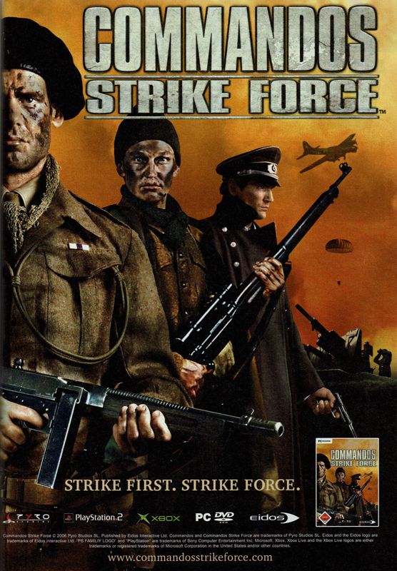 Commandos: Strike Force Magazine Advertisement (Magazine Advertisements): GameStar (Germany), Issue 02/2006
