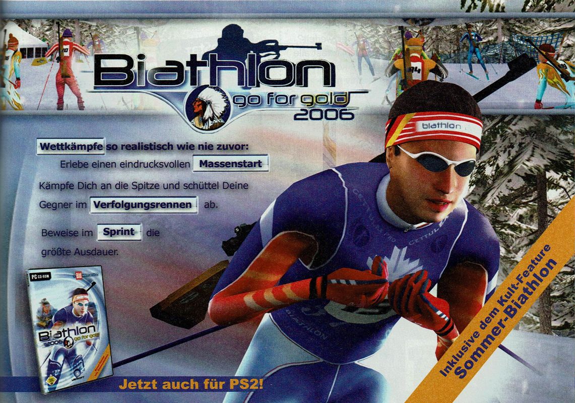 Biathlon 2006: Go for Gold Magazine Advertisement (Magazine Advertisements): GameStar (Germany), Issue 02/2006