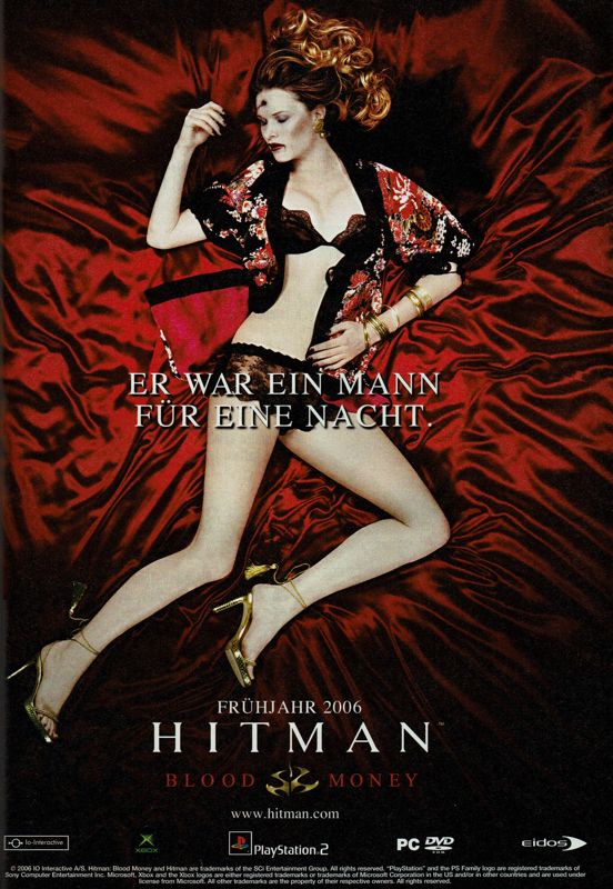 Hitman: Blood Money Magazine Advertisement (Magazine Advertisements): GameStar (Germany), Issue 04/2006