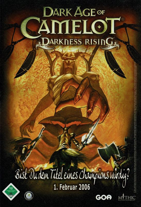 Dark Age of Camelot: Darkness Rising Magazine Advertisement (Magazine Advertisements): GameStar (Germany), Issue 03/2006