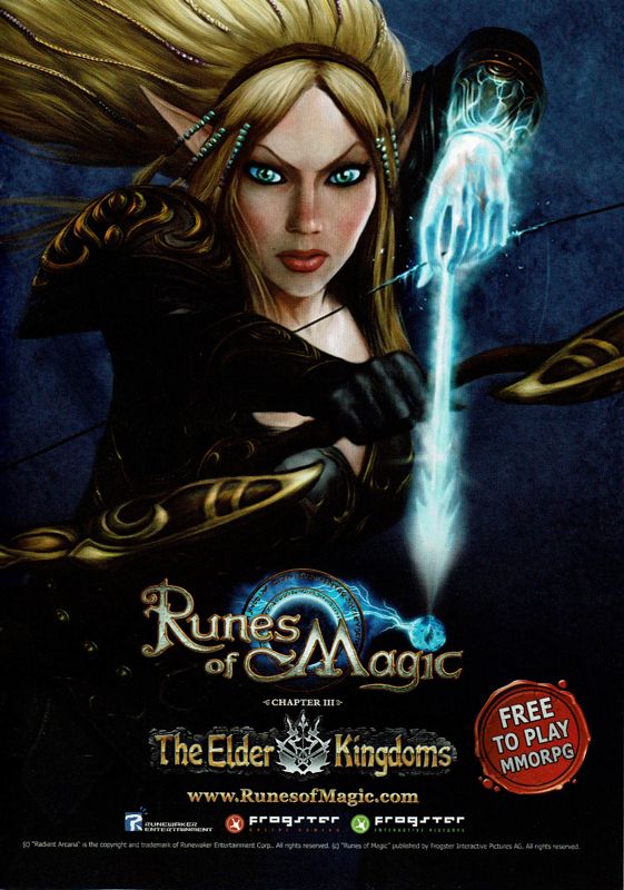 Runes of Magic Magazine Advertisement (Magazine Advertisements): PC Games (Germany), Issue 08/2010 GamesCom Insert