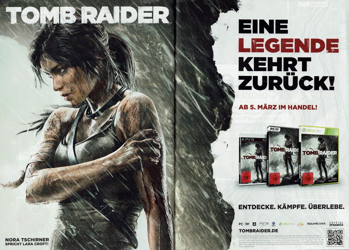 Tomb Raider Magazine Advertisement (Magazine Advertisements): GameStar (Germany), Issue 04/2013