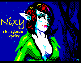 Nixy the Glade Sprite Screenshot (Developer's website): Title screen