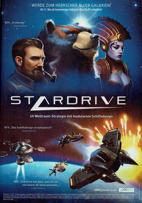 StarDrive Magazine Advertisement (Magazine Advertisements): GameStar (Germany), Issue 07/2013