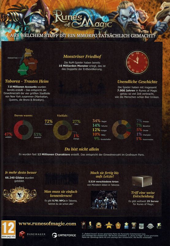 Runes of Magic Magazine Advertisement (Magazine Advertisements): GameStar (Germany), Issue 06/2013
