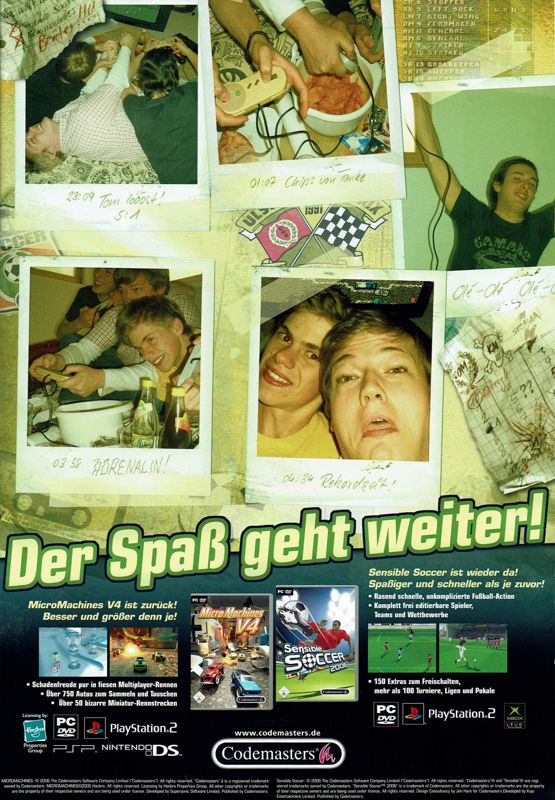 Micro Machines V4 Magazine Advertisement (Magazine Advertisements): GameStar (Germany), Issue 07/2006